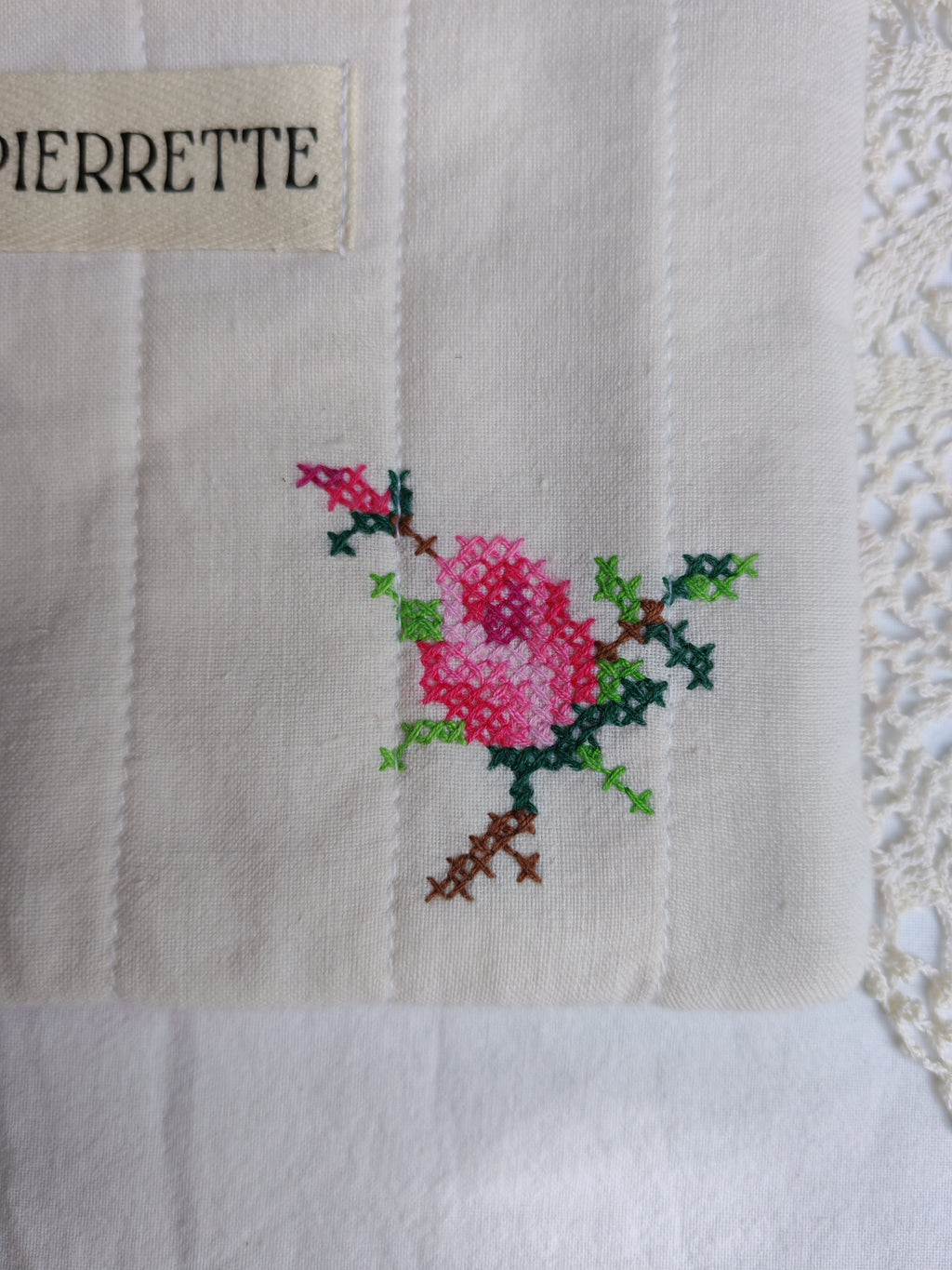 Mini Pochette Nigelle – Fleurs brodées
