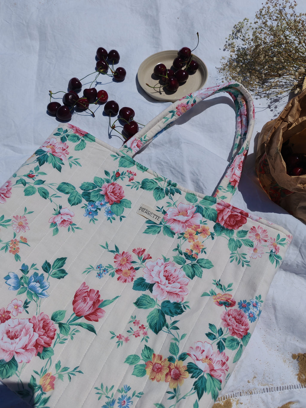 Cabas Coquelicot – Fleurs vintage