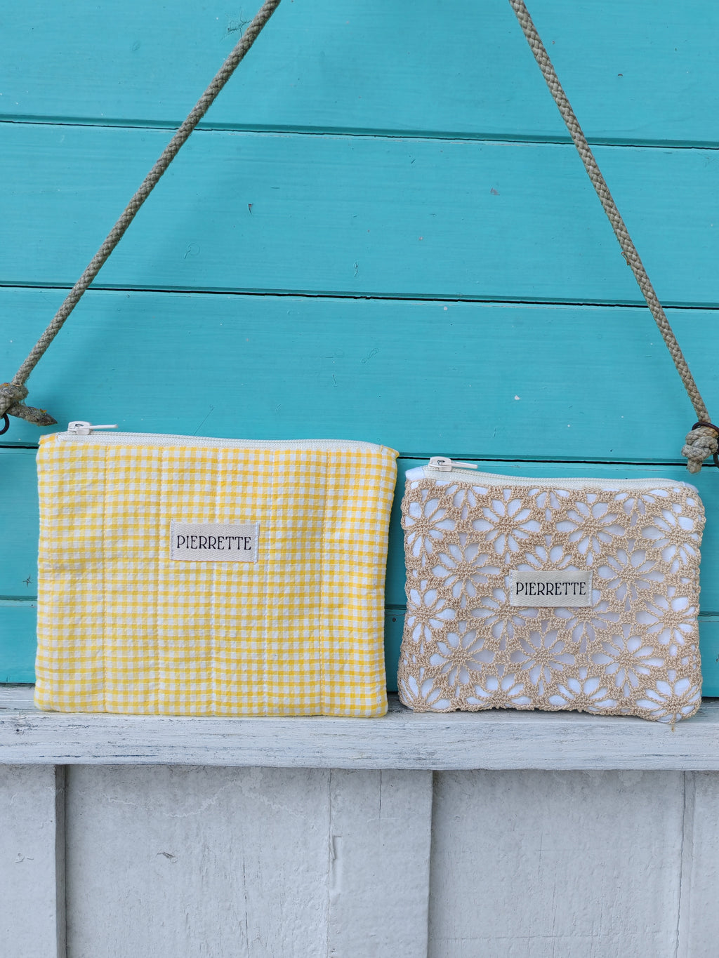 Pochette Valériane – Vichy jaune