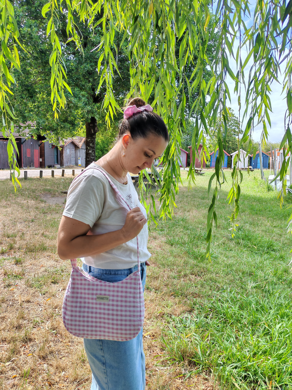 Sac Pivoine – Vichy rose
