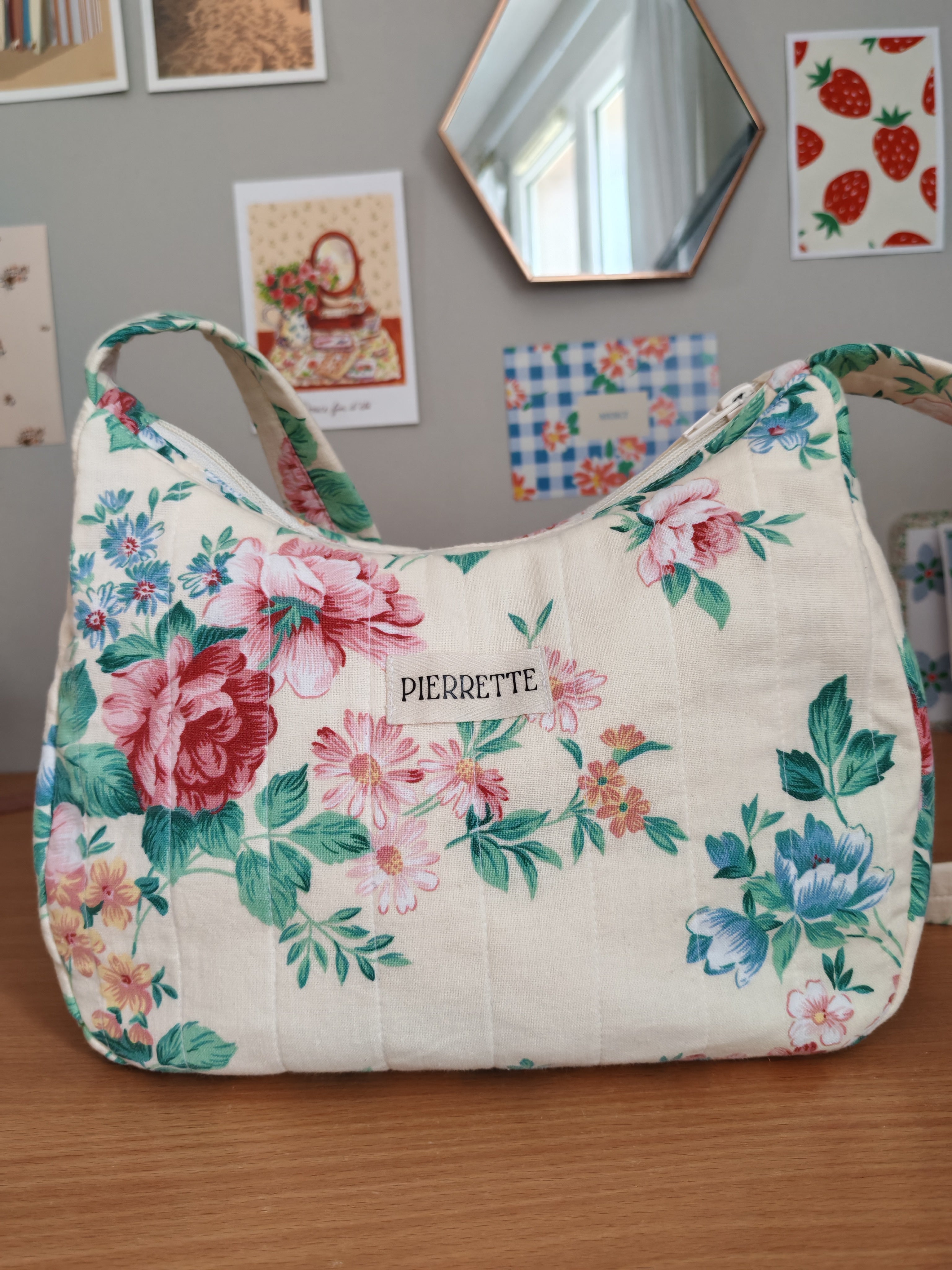 Sac Pivoine – Fleurs vintage