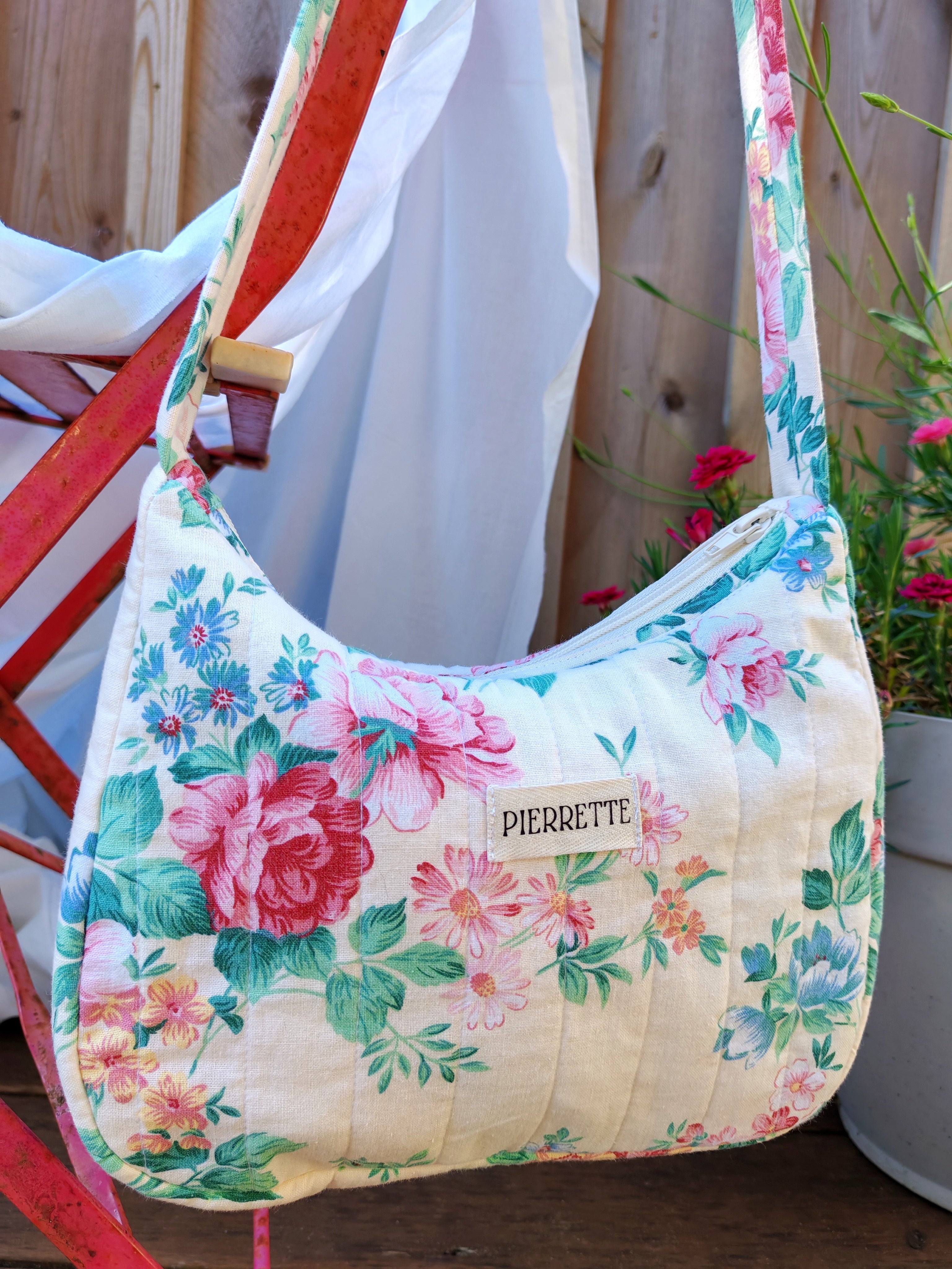 Sac Pivoine – Fleurs vintage