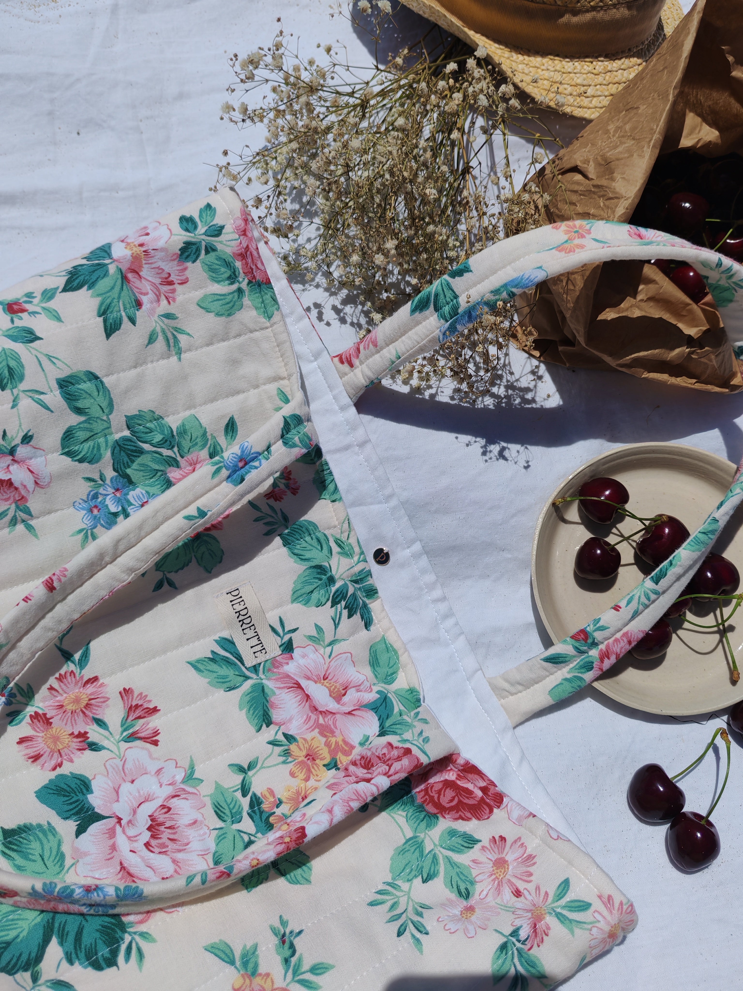 Cabas Coquelicot – Fleurs vintage
